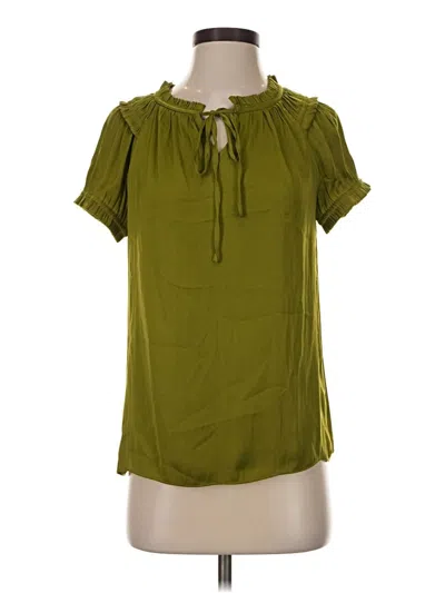 Pre-owned Catherine Malandrino Short Sleeve Blouse In Green