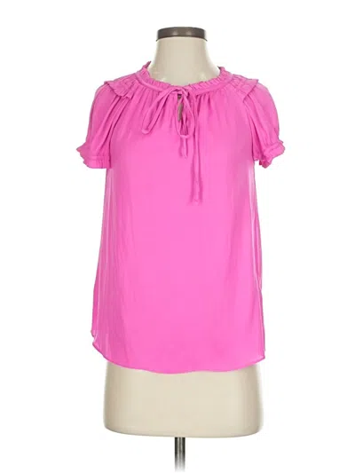Pre-owned Catherine Malandrino Short Sleeve Blouse In Pink