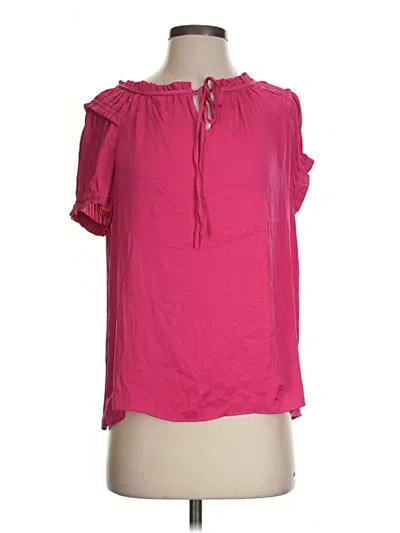 Pre-owned Catherine Malandrino Short Sleeve Blouse In Pink