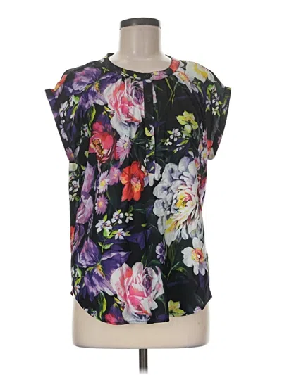 Pre-owned Catherine Malandrino Short Sleeve Blouse In Purple