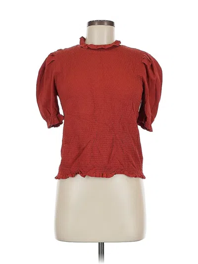 Pre-owned Catherine Malandrino Short Sleeve Blouse In Red