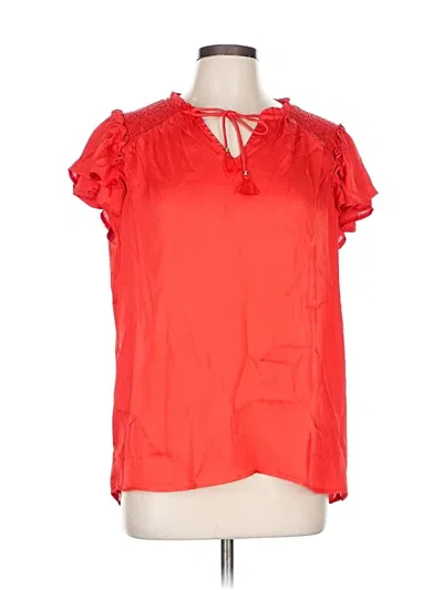 Pre-owned Catherine Malandrino Short Sleeve Blouse In Red