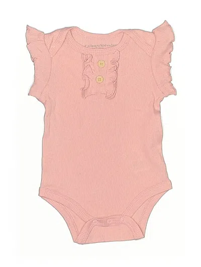 Pre-owned Catherine Malandrino Babies' Short Sleeve Onesie In Pink
