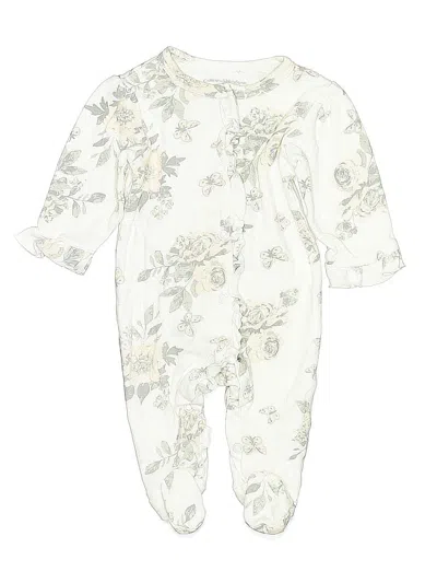 Pre-owned Catherine Malandrino Babies' Short Sleeve Onesie In White