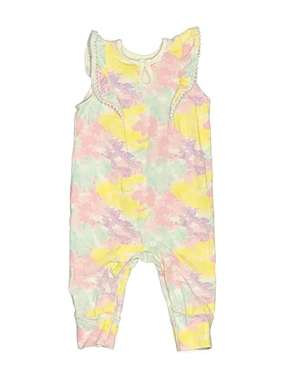 Pre-owned Catherine Malandrino Babies' Short Sleeve Onesie In Yellow