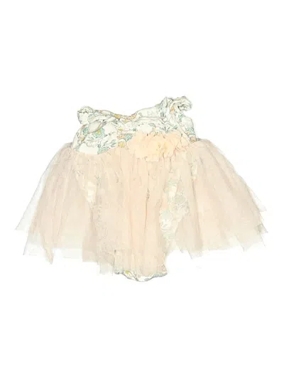 Pre-owned Catherine Malandrino Babies' Short Sleeve Outfit In White