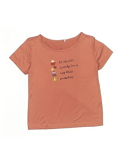 Pre-owned Catherine Malandrino Kids' Short Sleeve T-shirt In Brown