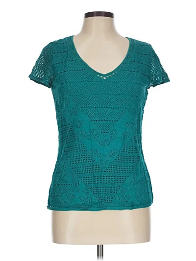 Pre-owned Catherine Malandrino Short Sleeve T-shirt In Teal