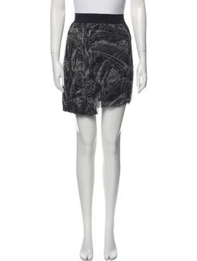 Pre-owned Catherine Malandrino Silk Mini Skirt In Black