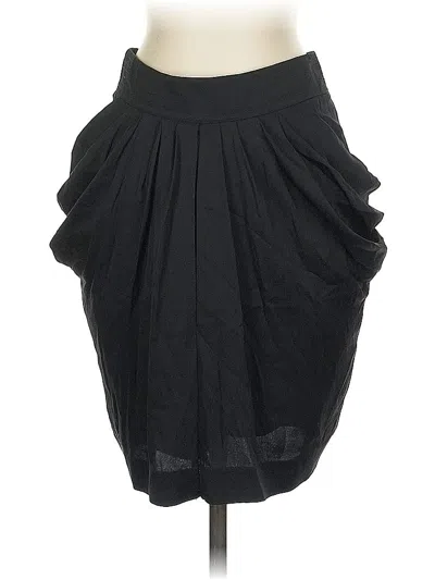 Pre-owned Catherine Malandrino Silk Skirt In Black