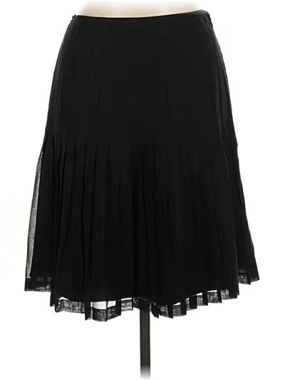 Pre-owned Catherine Malandrino Silk Skirt In Black