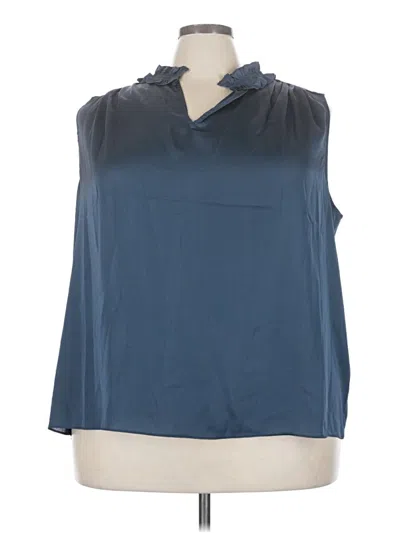 Catherine Malandrino Sleeveless Blouse In Blue