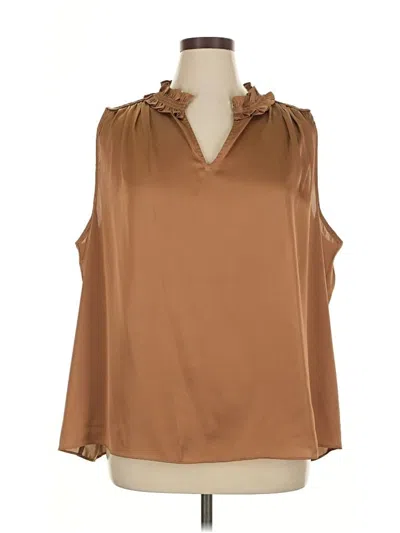 Pre-owned Catherine Malandrino Sleeveless Blouse In Brown