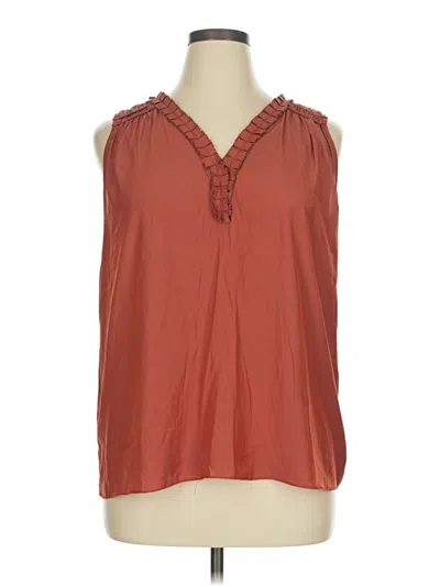 Catherine Malandrino Sleeveless Blouse In Brown
