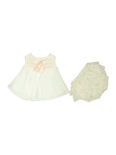 Pre-owned Catherine Malandrino Babies' Sleeveless Top Ivory Halter Neckline Tops In White