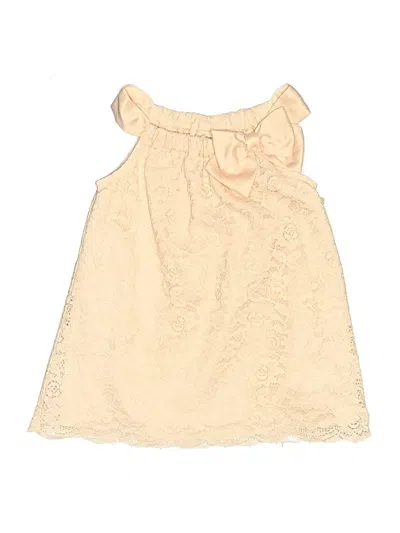 Pre-owned Catherine Malandrino Kids' Sleeveless Top Ivory Ruffles Neckline Tops