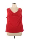 Catherine Malandrino Sleeveless Top Red Cowl Neck Tops In Multi