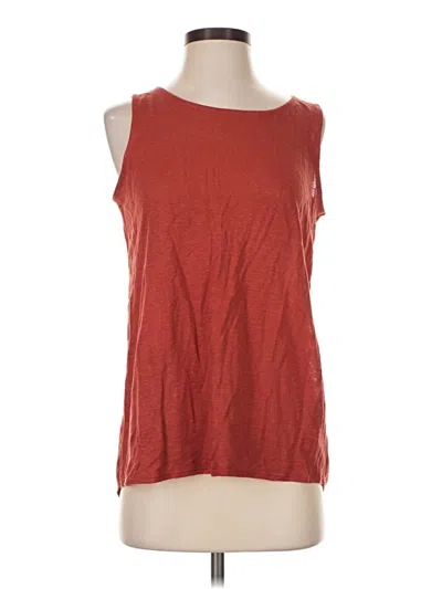Pre-owned Catherine Malandrino Sleeveless Top Red Scoop Neck Tops