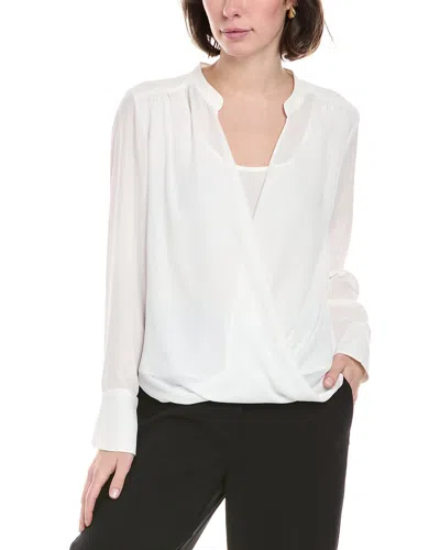 Catherine Malandrino Surplice Blouse In White