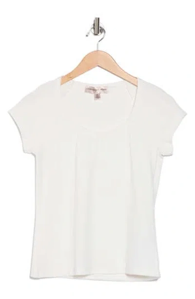 Catherine Malandrino Sweetheart Short Sleeve Top