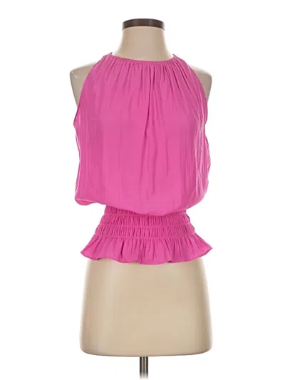 Pre-owned Catherine Malandrino Tank Top Pink Halter Neckline Tops