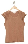 Catherine Malandrino Tiered Ruffle Scoop Neck Top