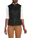Catherine Malandrino Women's Stand Collar Quilted Vest In Black