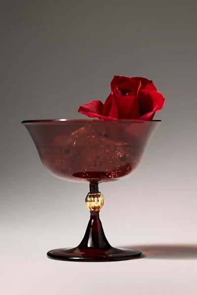 Catherine Martin Midnight Creatures Coupe Glass In Red