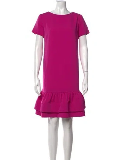 Pre-owned Catherine Regehr Bateau Neckline Mini Dress In Pink