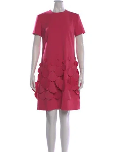 Pre-owned Catherine Regehr Crew Neck Knee-length Dress In Pink
