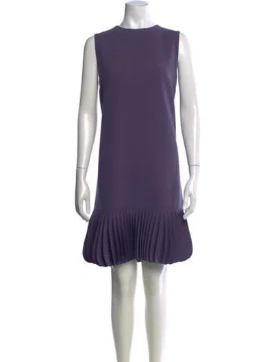Pre-owned Catherine Regehr Crew Neck Mini Dress W/ Tags In Purple