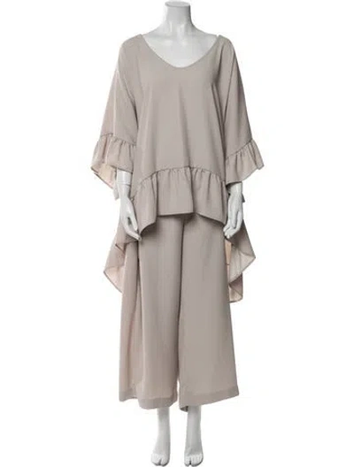 Pre-owned Catherine Regehr Pant Set In Neutral