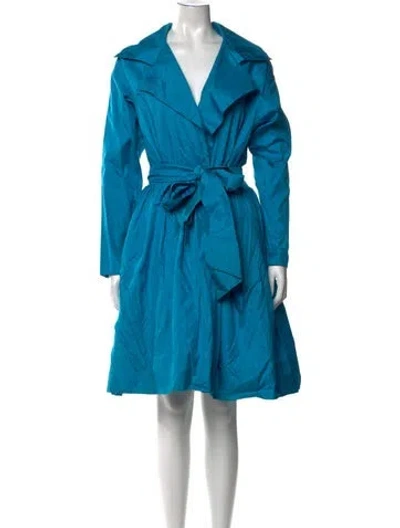 Pre-owned Catherine Regehr Silk Knee-length Dress In Blue