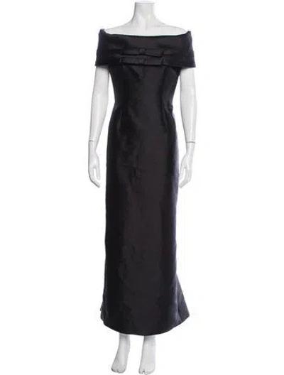 Pre-owned Catherine Regehr Silk Long Dress In Blue