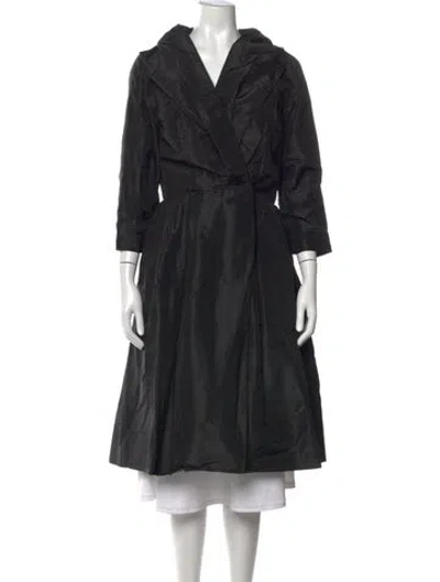 Pre-owned Catherine Regehr Silk Midi Length Dress In Black