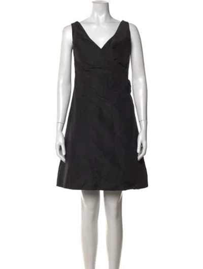 Pre-owned Catherine Regehr Silk Mini Dress In Black