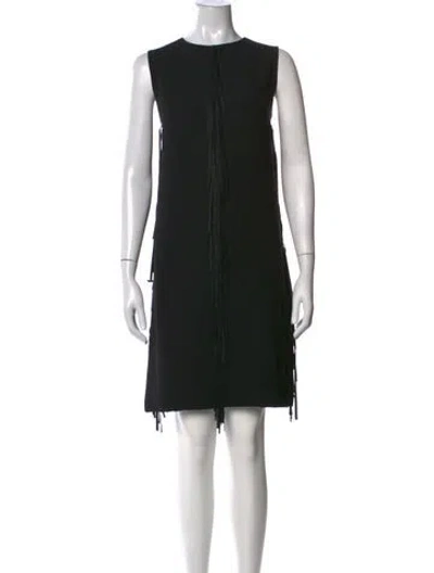 Pre-owned Catherine Regehr Silk Mini Dress In Black