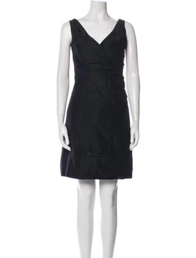 Pre-owned Catherine Regehr Silk Mini Dress In Blue