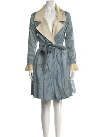 Pre-owned Catherine Regehr Silk Mini Dress In Blue