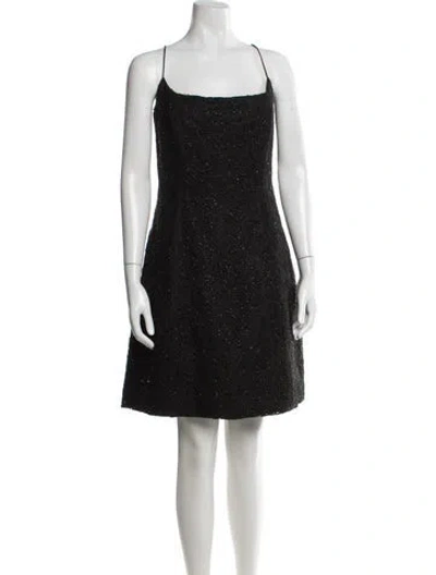 Pre-owned Catherine Regehr Square Neckline Mini Dress In Black