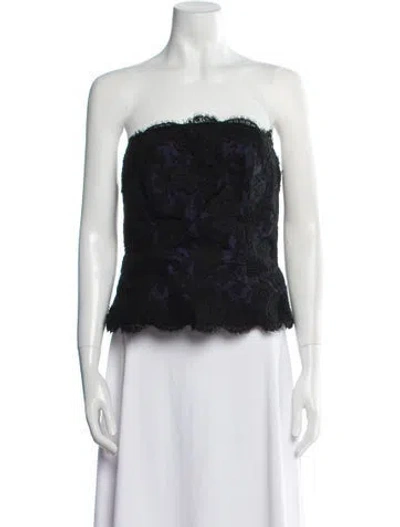 Pre-owned Catherine Regehr Strapless Crop Top In Black