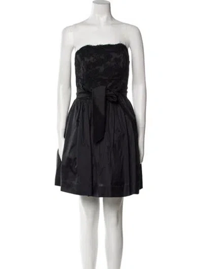 Pre-owned Catherine Regehr Strapless Mini Dress In Black