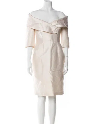 Pre-owned Catherine Regehr Wool Knee-length Dress In Neutral