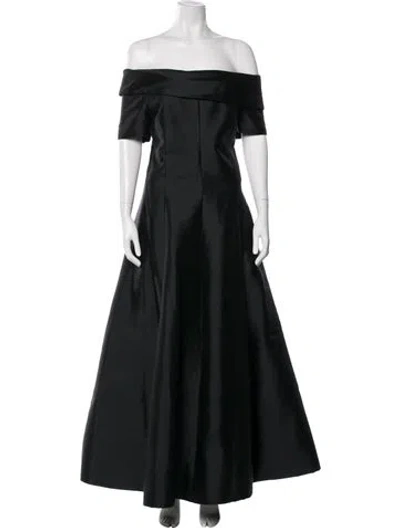 Pre-owned Catherine Regehr Wool Long Dress In Black