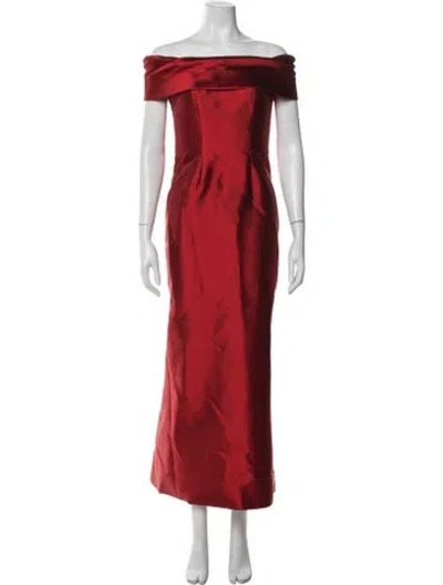 Pre-owned Catherine Regehr Wool Long Dress In Red