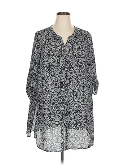 Pre-owned Catherines 3/4 Sleeve Blouse In Black