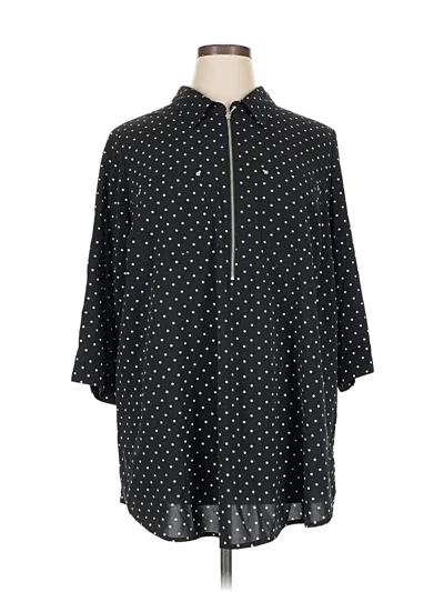 Pre-owned Catherines 3/4 Sleeve Blouse In Black