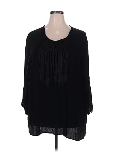 Pre-owned Catherines 3/4 Sleeve Blouse In Black