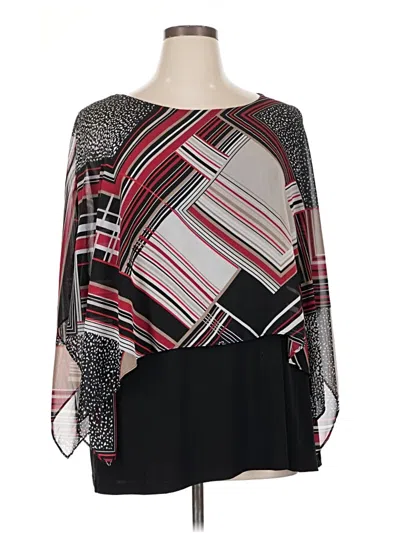 Pre-owned Catherines 3/4 Sleeve Blouse In Black