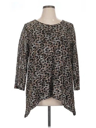 Pre-owned Catherines 3/4 Sleeve Blouse In Black